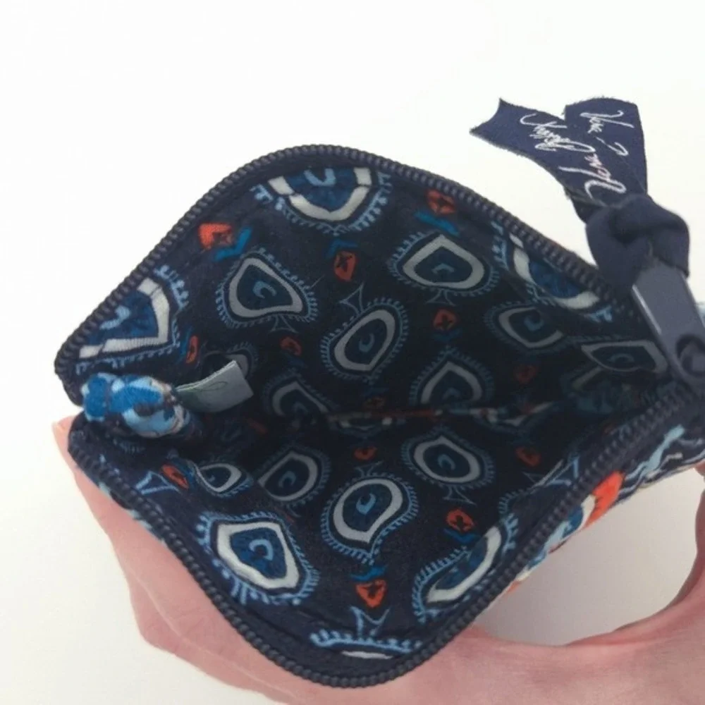 Vera Bradley Blue & Gray Paisley Floral Quilted Coin Pouch Wallets‎ (Set of 2) - Picture 4 of 7